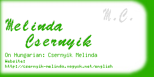 melinda csernyik business card